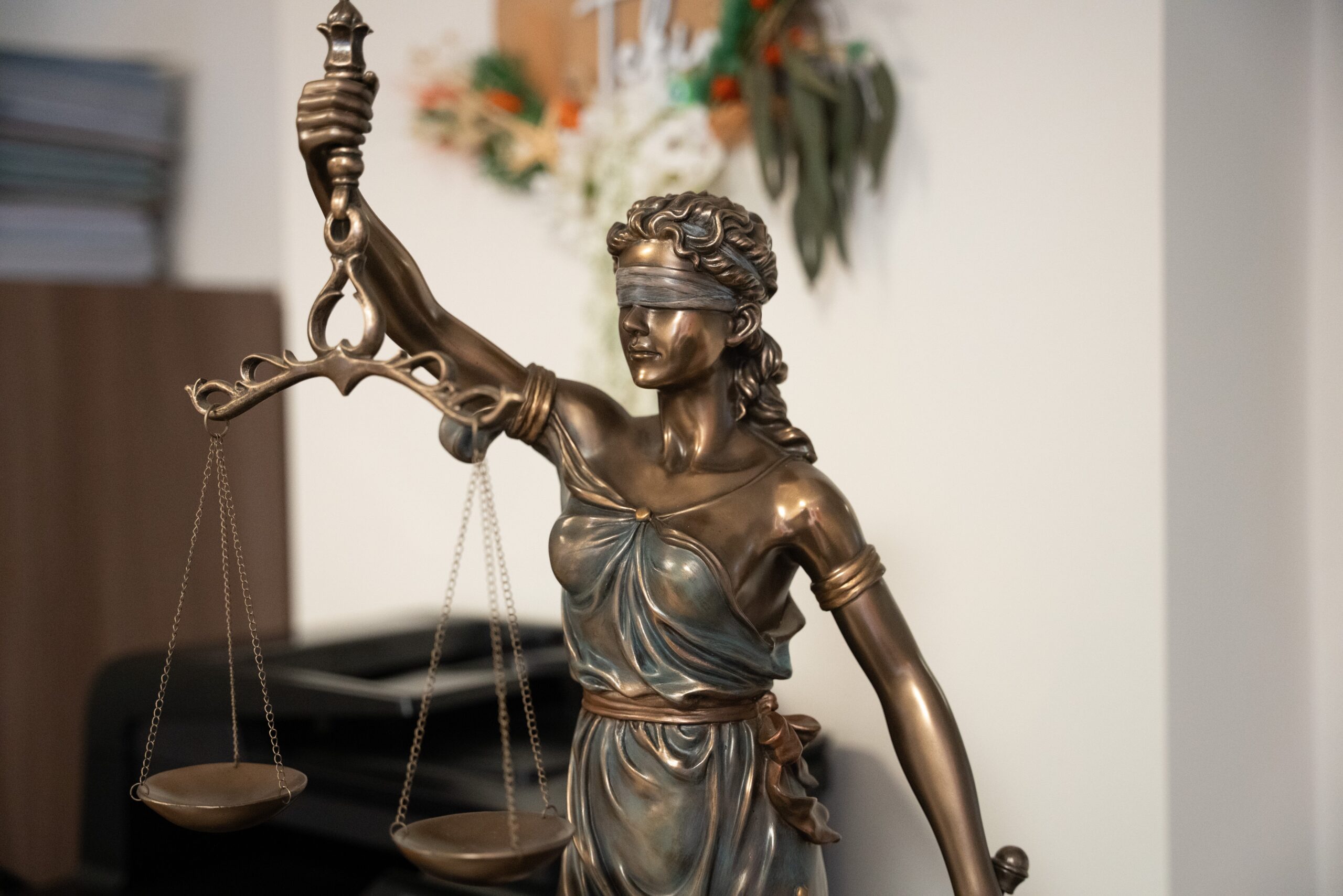 a lady holding the scales of justice